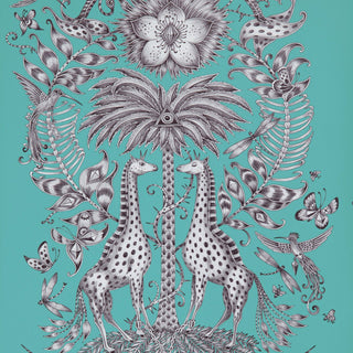 Teal Safari Wallpaper - Limited Abode