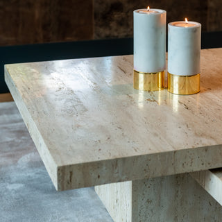 Travertine Coffee Tables (Set of 2)