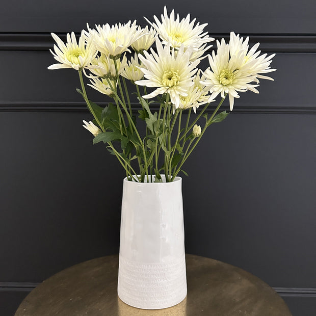 White Flower Vase