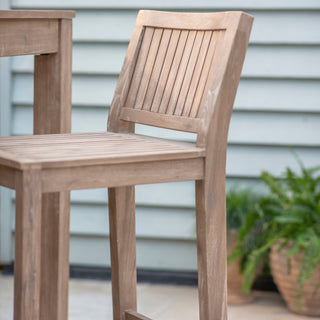 Wooden Outdoor Bar Stools (Set of 2)