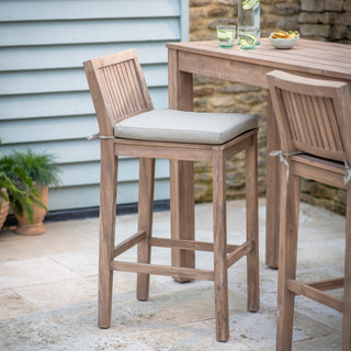 Wooden Outdoor Bar Stools (Set of 2)