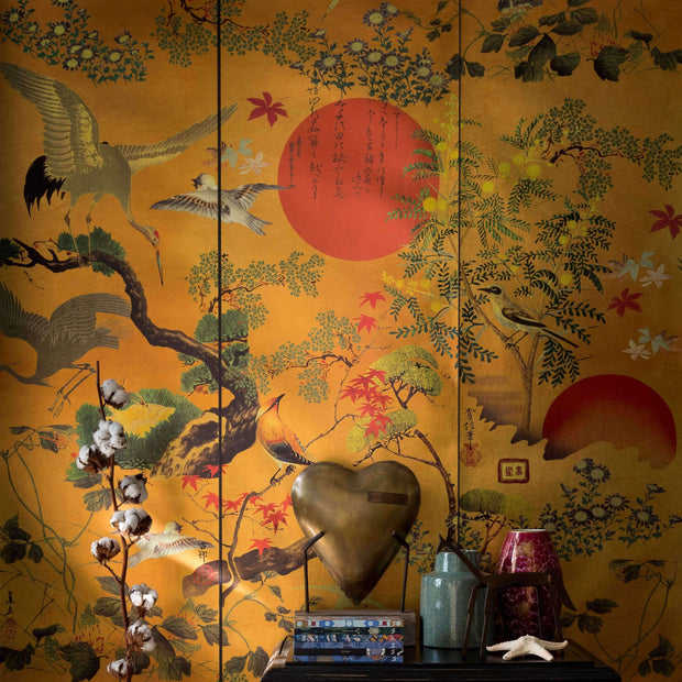 Metallic Oriental Wallpaper