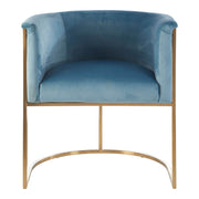 Blue Velvet Armchair