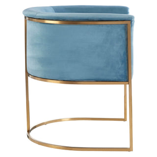 Blue Velvet Armchair