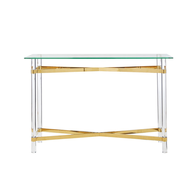 Glass Topped Console Table