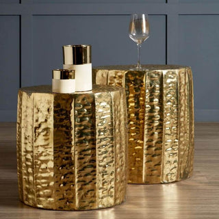 Gold Side Tables (Set of Two)