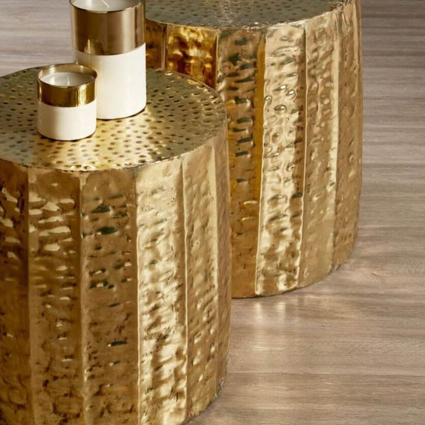 Gold Side Tables (Set of Two)