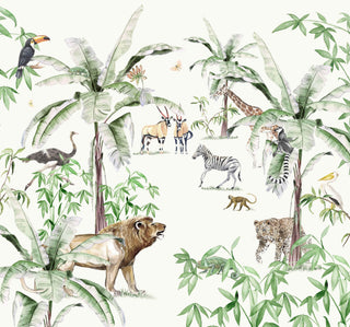 Animal Safari Wallpaper Mural