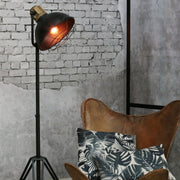 Black tripod industrial style floor lamp