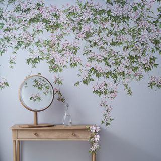 Blue Floral Wallpaper Mural