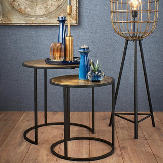 Brass Side Tables (Set of Two)