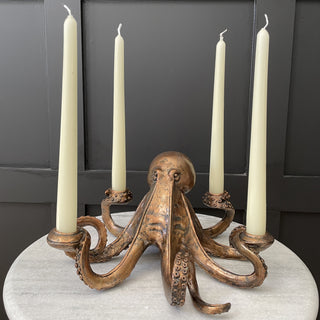 Bronze octopus candle holder 