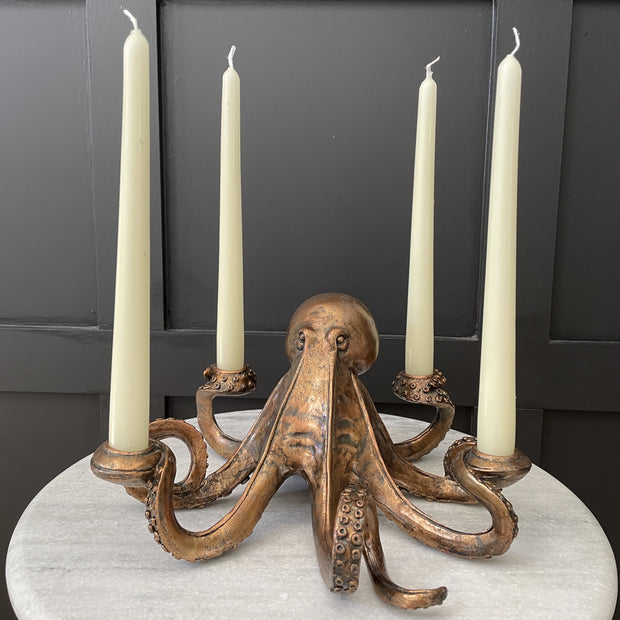 Bronze octopus candle holder 