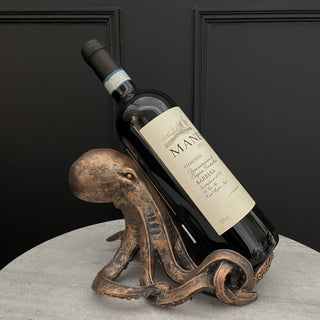 Bronze Octopus Wine Bottle Holder