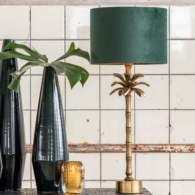 Bronze palm tree table lamp base