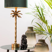 Bronze palm tree table lamp base