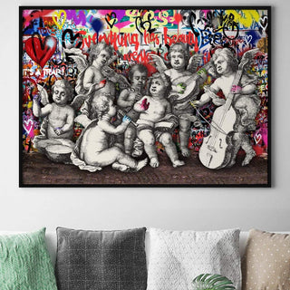 Cheeky cherub graffiti art print 