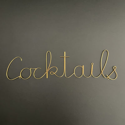 Cocktails Wall Sign