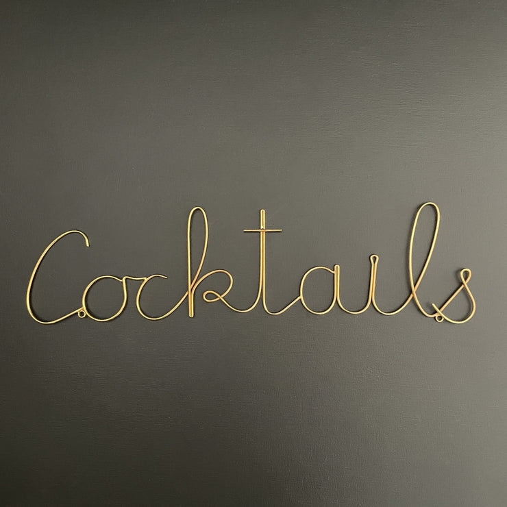 Cocktails Wall Sign