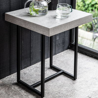 Faux Concrete Side Table