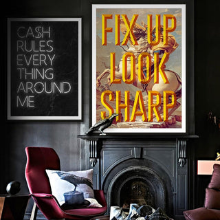 Fix up look sharp bold yellow art print