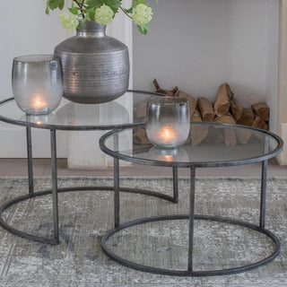 Glass Coffee Tables (Set of Two)