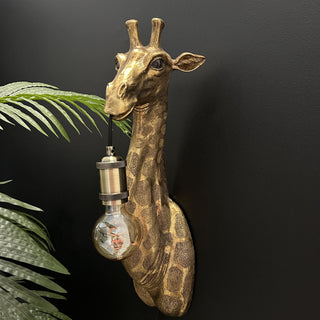 Gold Giraffe Wall Lamp