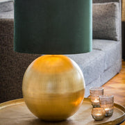 Gold spherical table lamp base