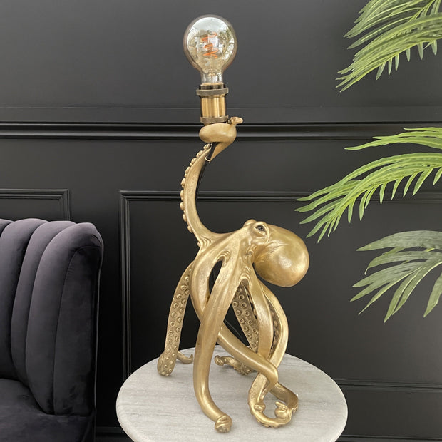Gold Octopus Table Lamp
