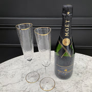 Gold Rimmed Champagne Glasses (Set of 2)
