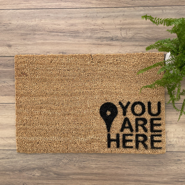 You are here location doormat