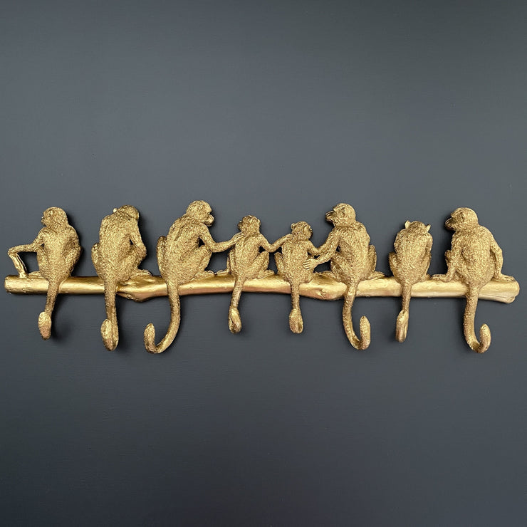 Gold Monkey Tail Wall Hooks