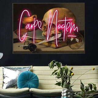 Neon carpe noctem art print