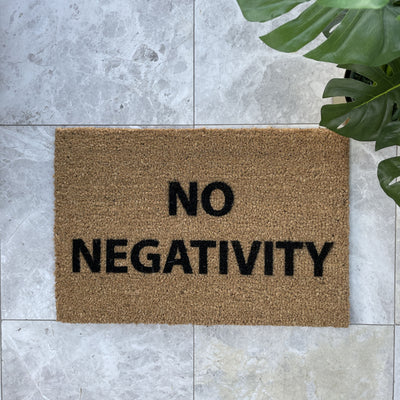 No negativity doormat
