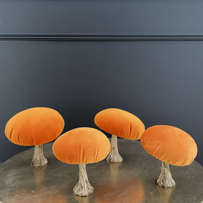 Orange Mushroom Ornaments (Set of 2)