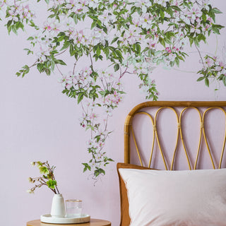 Pink Floral Wallpaper Mural