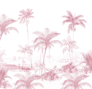 Pink Palms Wallpaper Mural