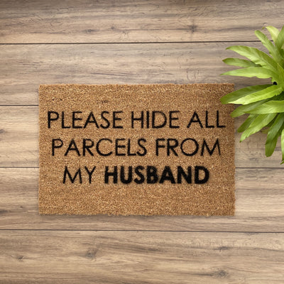 Please Hide All Parcels From My Husband Doormat