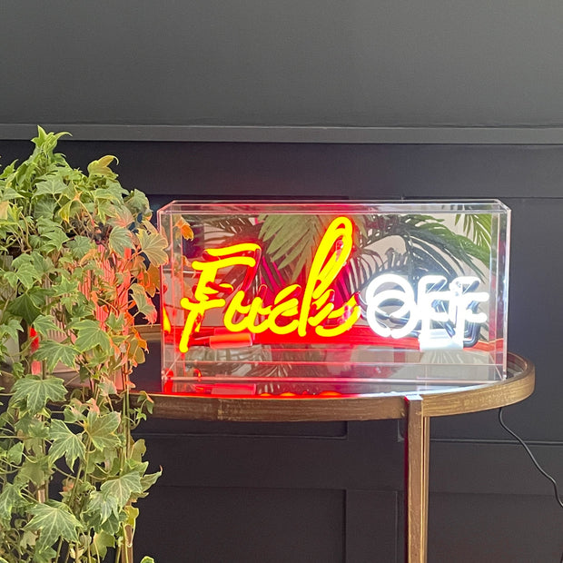 Red Neon Sign Box