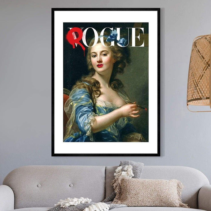 Rogue art print of historic woman on a vogue cover