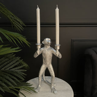 Silver Monkey Candelabra