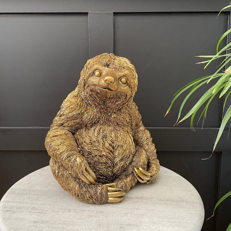 Gold sloth decorative ornament