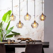 5 smoked glass ceiling lights