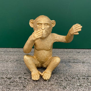 See no evil, hear no evil, speak no evil gold monkey ornaments