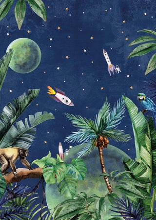 Tropical Space Wallpaper Mural