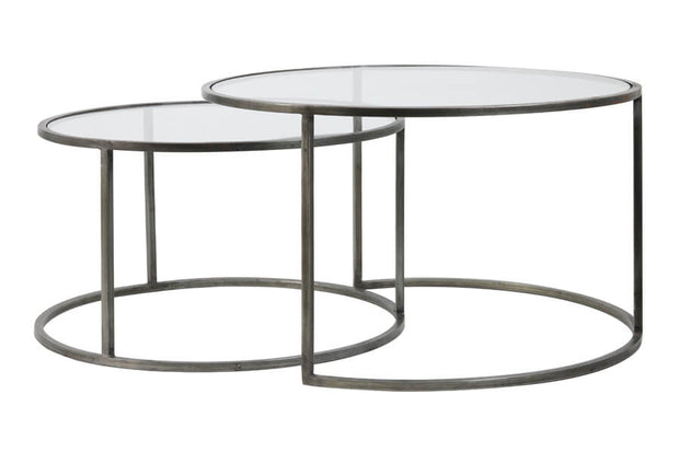 Glass Coffee Tables (Set of Two)